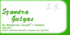szandra gulyas business card